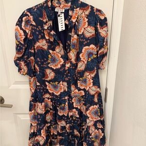 TCEC Navy Floral Dress or Tunic~Large